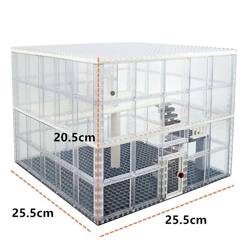 City Glass House Baseplate 2 Floors MOC Parts for Lego Building Block Sets DIY - - The Drift Art Co.#variant_sku#