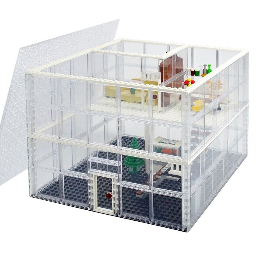 City Glass House Baseplate 2 Floors MOC Parts for Lego Building Block Sets DIY - - The Drift Art Co.#variant_sku#