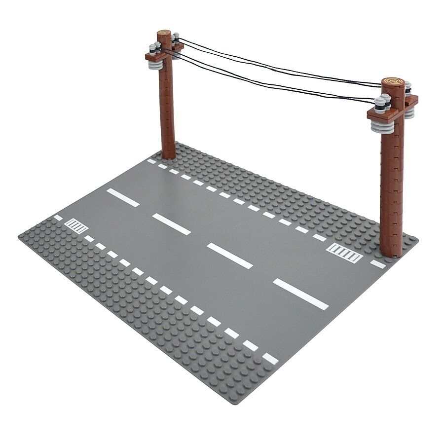 City Telephone Pole Wire Traffic MOC for Lego Kit Building Blocks Brick Set DIY - - The Drift Art Co.#variant_sku#