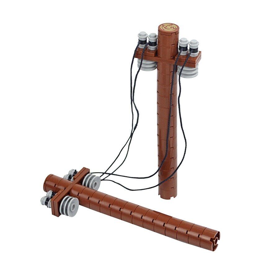 City Telephone Pole Wire Traffic MOC for Lego Kit Building Blocks Brick Set DIY - - The Drift Art Co.#variant_sku#
