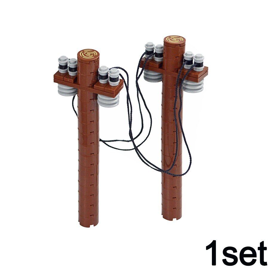 City Telephone Pole Wire Traffic MOC for Lego Kit Building Blocks Brick Set DIY - - The Drift Art Co.#variant_sku#