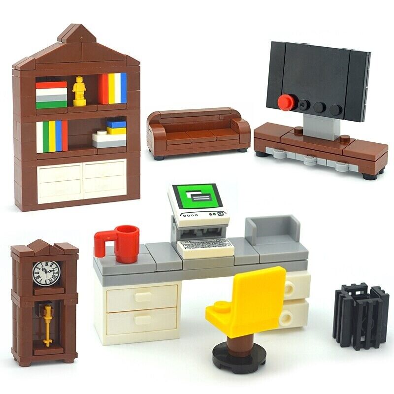 Desk Bookcase Dining Table Piano Fish Tank for Lego Sets Building Blocks Set DIY - LEGO (R) Bricks, Pieces & Parts - - The Drift Art Co.