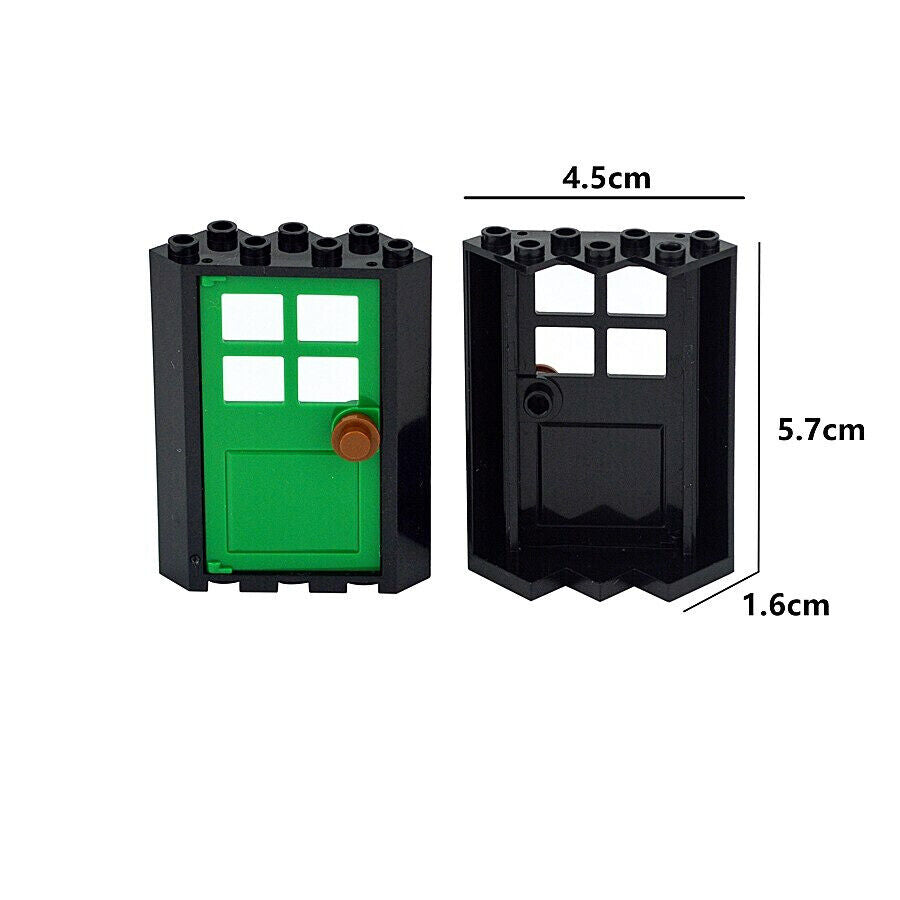 House City Windows 4x4x6 Doors 28327 Door Parts for Lego Building Block Sets DIY - - The Drift Art Co.