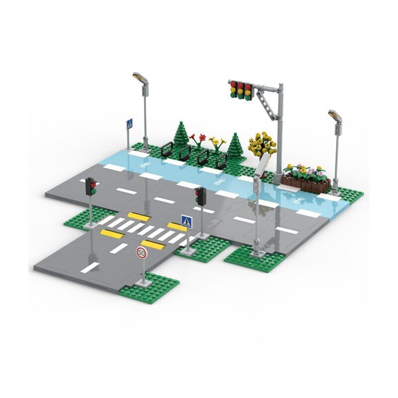 MOC City Road Traffic Lights Sign street for Lego Kit Building Blocks Sets DIY - - The Drift Art Co.