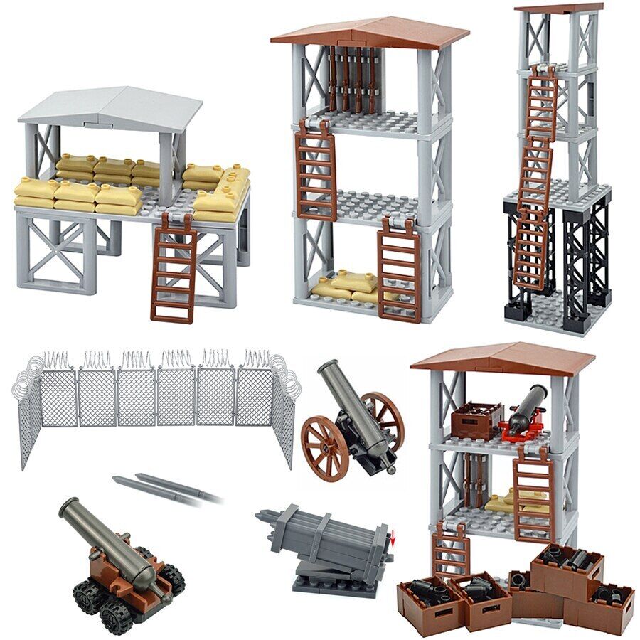 Military Base Barbed Wire Fence 30104 92338 For LEGO Building Blocks Brick Toy - Minifigure - - The Drift Art Co.