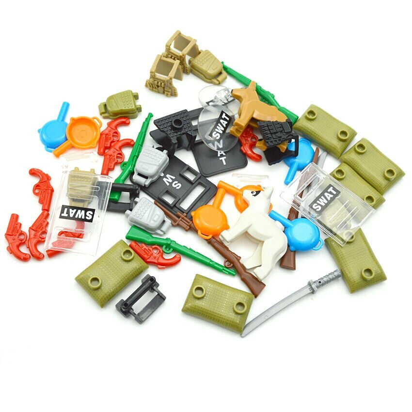 Military Dog Shield Rifle Guns Army WW2 Soldier Figures Building Blocks Toy DIY - - The Drift Art Co.#variant_sku#