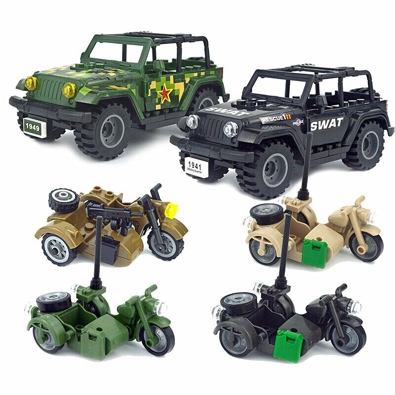 Military Vehicle Car Truck SUV Motorcycle Bike For Building Blocks Brick Toy DIY - - The Drift Art Co.