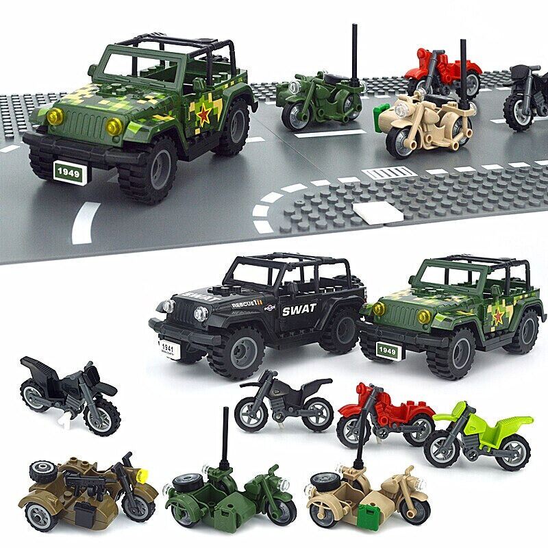 Military Vehicle Car Truck SUV Motorcycle Bike For Building Blocks Brick Toy DIY - Minifigure - - The Drift Art Co.