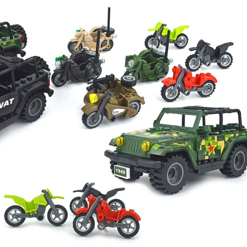 Military Vehicle Car Truck SUV Motorcycle Bike For Building Blocks Brick Toy DIY - - The Drift Art Co.