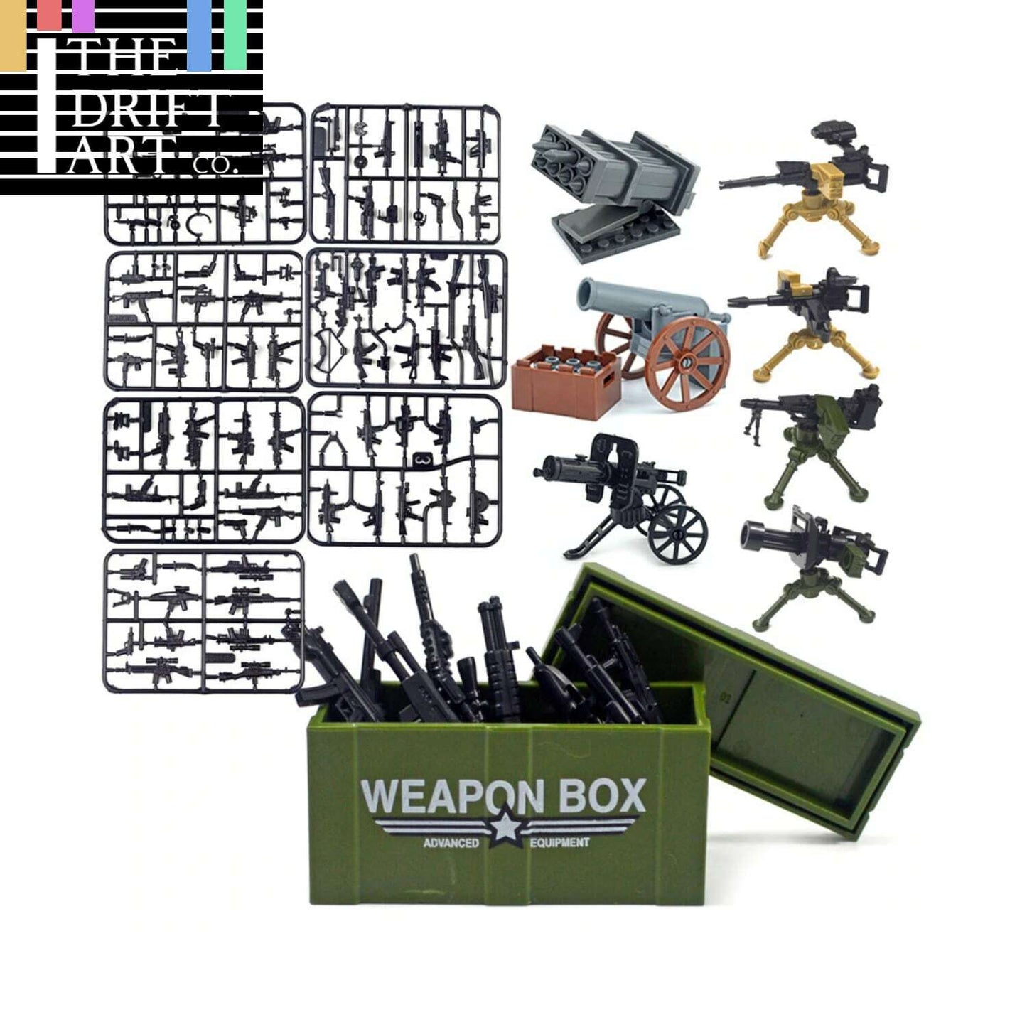 Military Weapon Gun Rifle Pistol Mortar Soldier Figures Building Blocks Toy DIY - - The Drift Art Co.