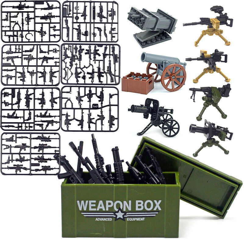 Military Weapon Gun Rifle Pistol Mortar Soldier Figures Building Blocks Toy DIY - - The Drift Art Co.