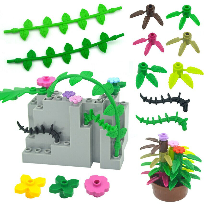 Plant Tree Leaf Flower Parts for Lego Sets 30176 3741 Building Blocks Sets DIY | The Drift Art Co. 3