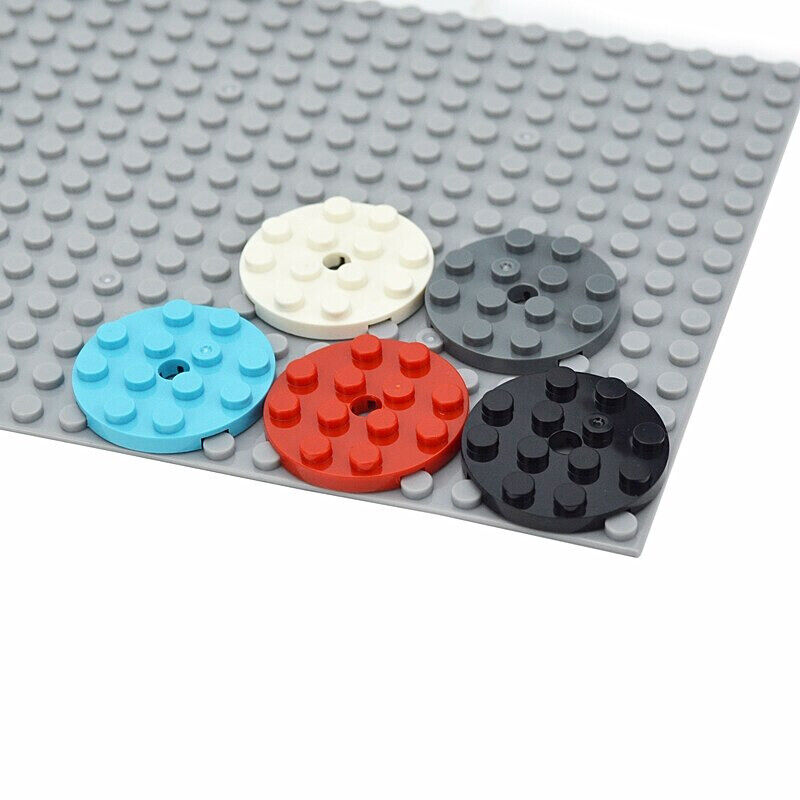 Round Plate 4 x 4 with Pin Hole 60474 87081 61485 Brick Building Blocks Sets - - The Drift Art Co.