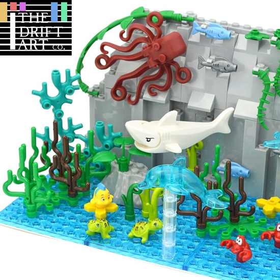 Animaux marins Poisson Requin Forêt tropicale pour kits LEGO Blocs de construction Briques Ensemble DIY