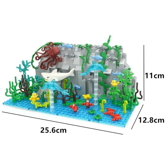 Animaux marins Poisson Requin Forêt tropicale pour kits LEGO Blocs de construction Briques Ensemble DIY