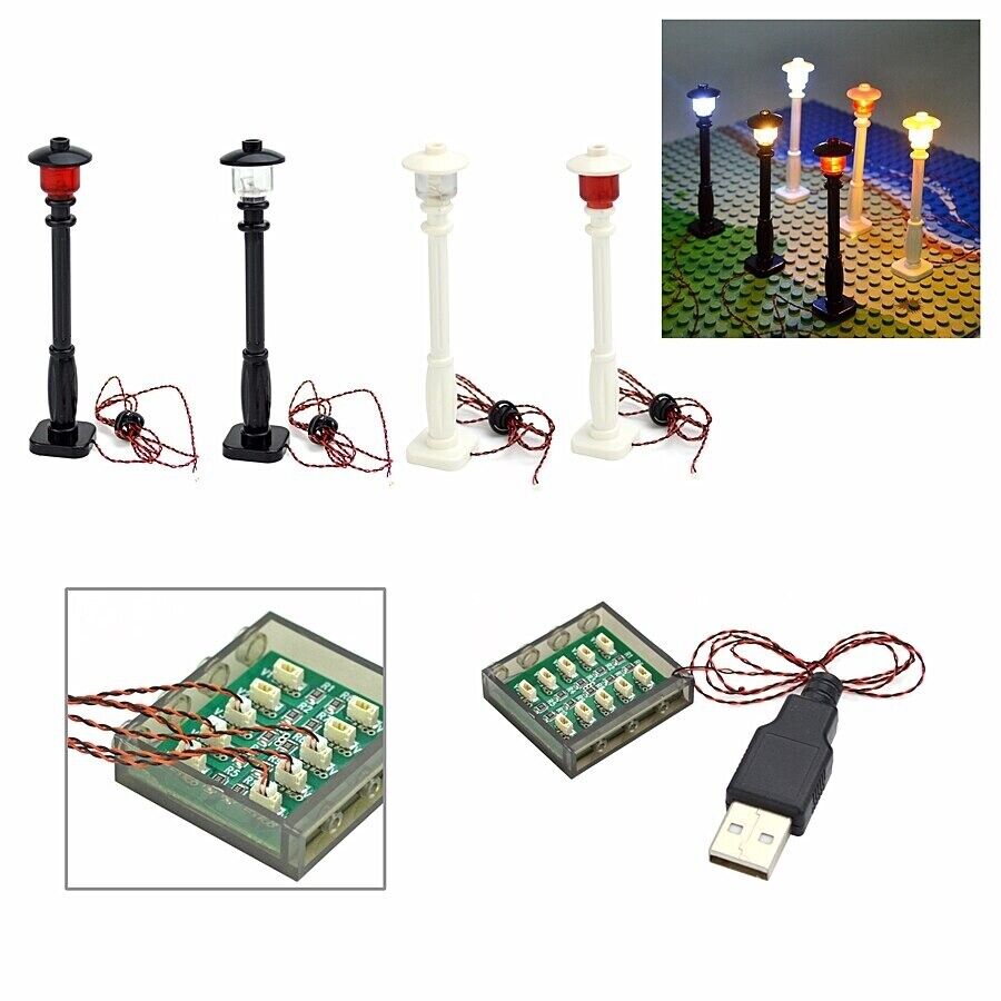 Street Light Wire 1x1 LED Lamp City For LEGO Education Building Blocks Brick Toy - Minifigure - - The Drift Art Co.
