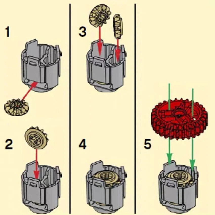 Technic Differential Gear-28 Teeth Round Axle for Lego Kit Building Blocks Sets - - The Drift Art Co.