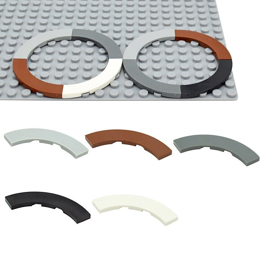 Technic Part for Lego Kit 27507 Flat Tile Curved Panel 4x4 Building Blocks Set - - The Drift Art Co.