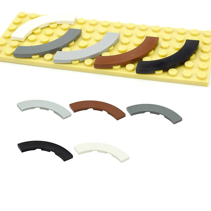 Technic Part for Lego Kit 27507 Flat Tile Curved Panel 4x4 Building Blocks Set - - The Drift Art Co.