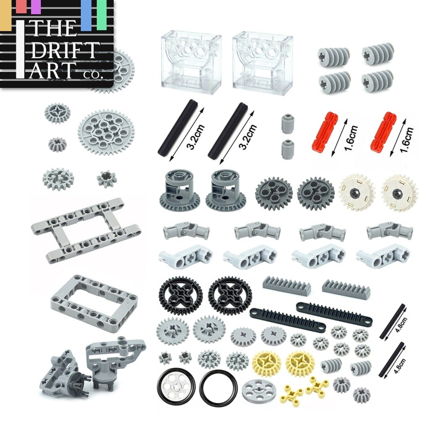 Technic Parts Bulk Gear for Lego Kits Liftarm Beam Axle Panel Building Block Set - - The Drift Art Co.