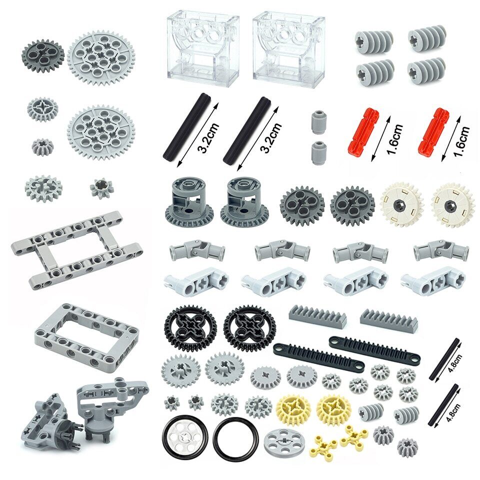 Technic Parts Bulk Gear for Lego Kits Liftarm Beam Axle Panel Building Block Set - LEGO (R) Bricks, Pieces & Parts - - The Drift Art Co.