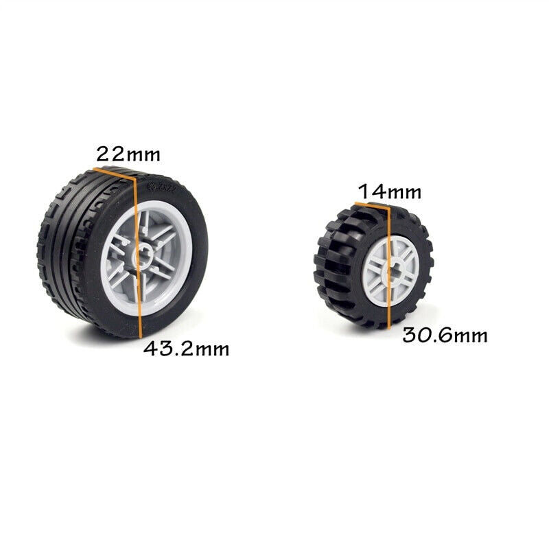 Technic Parts for Lego Kits Tire Wheel Hub RC Car Building Blocks Model Sets DIY - - The Drift Art Co.