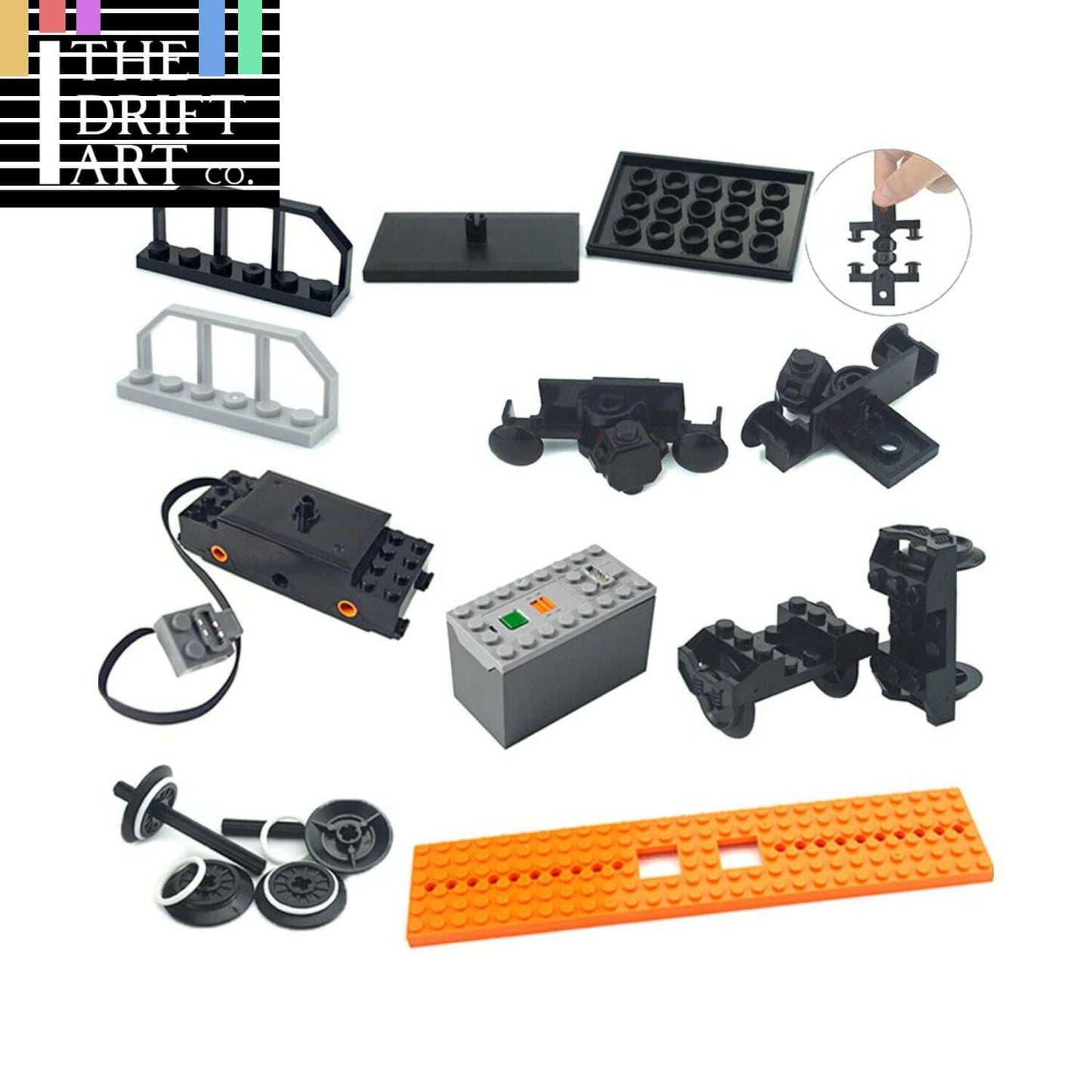 Technic Parts for Lego Kits Train Fence Motor Building Blocks Model Sets DIY - - The Drift Art Co.