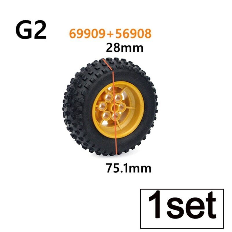 Tire Wheel Car Motorcycle Technic Parts for Lego Building Blocks Model Sets DIY - - The Drift Art Co.