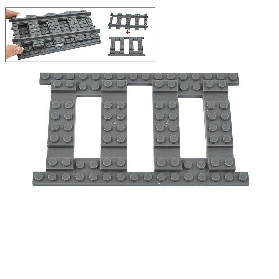 Track Crossing Switch Forked Rail for Lego Kit Train Building Blocks Sets DIY - LEGO (R) Bricks, Pieces & Parts - - The Drift Art Co.
