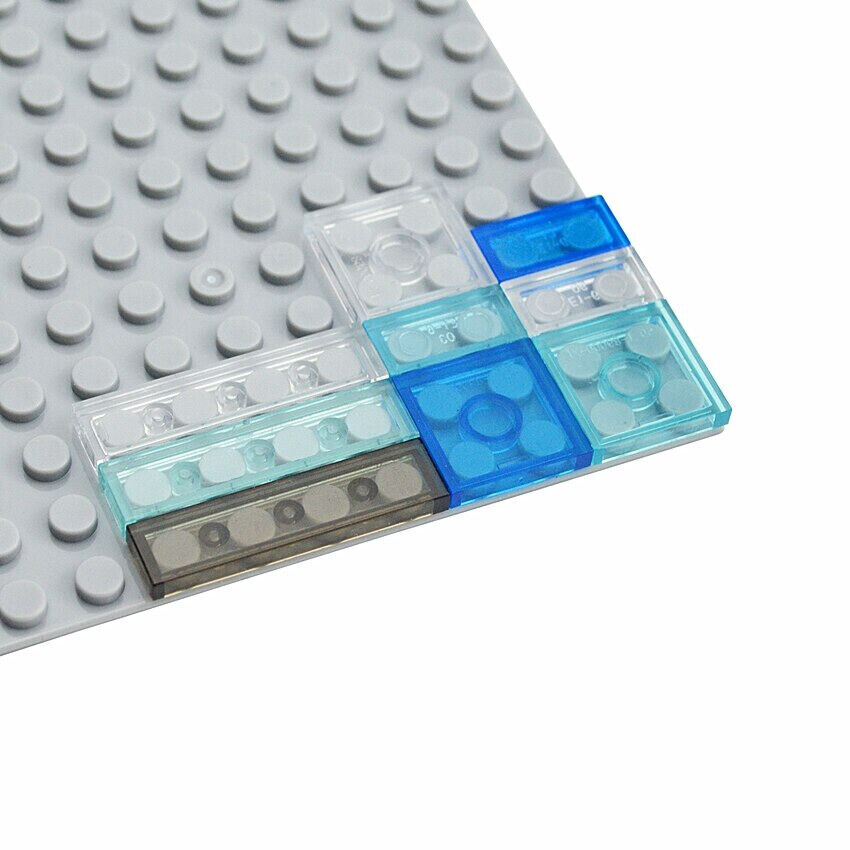 Transparent 1x2 2x2 1x4 Ceramic Tile 3068 3069 Building Blocks Bricks Toy DIY - - The Drift Art Co.