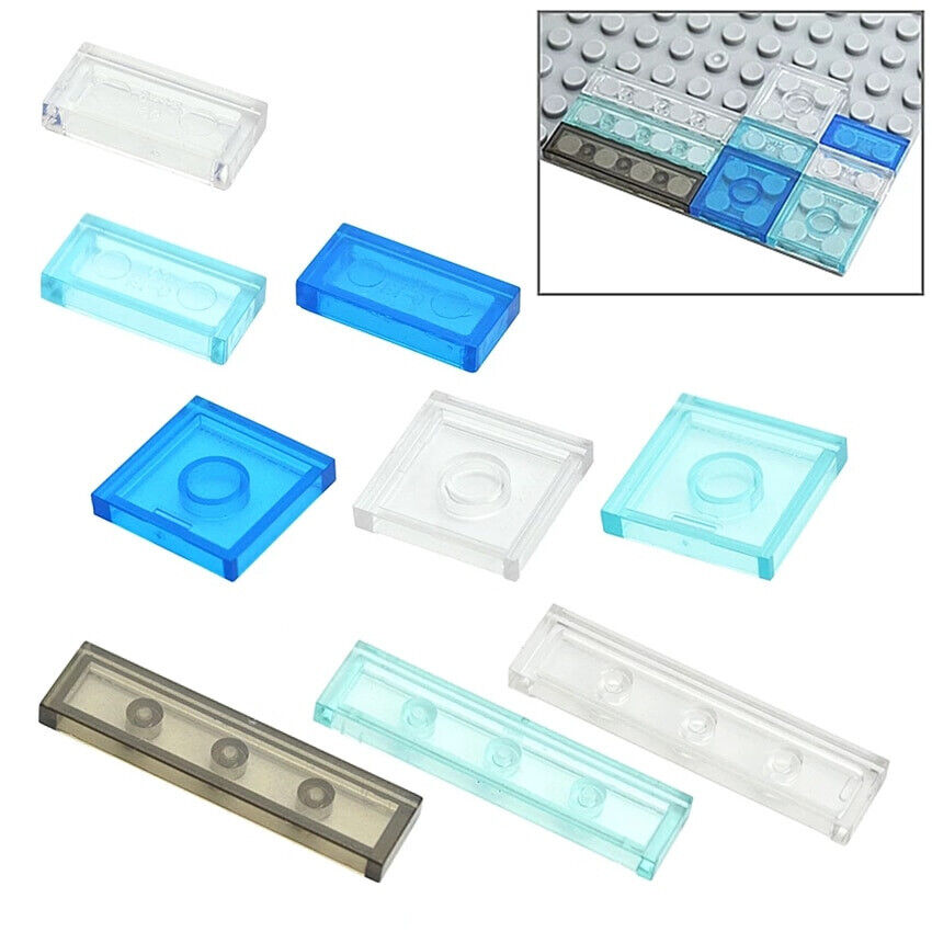 Transparent 1x2 2x2 1x4 Ceramic Tile 3068 3069 Building Blocks Bricks Toy DIY - - The Drift Art Co.