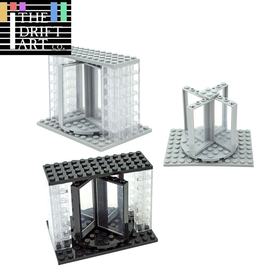 Puerta giratoria transparente MOC 60596 85941 para bloques de construcción LEGO, juguete de bricolaje