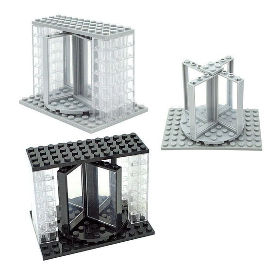 Puerta giratoria transparente MOC 60596 85941 para bloques de construcción LEGO, juguete de bricolaje