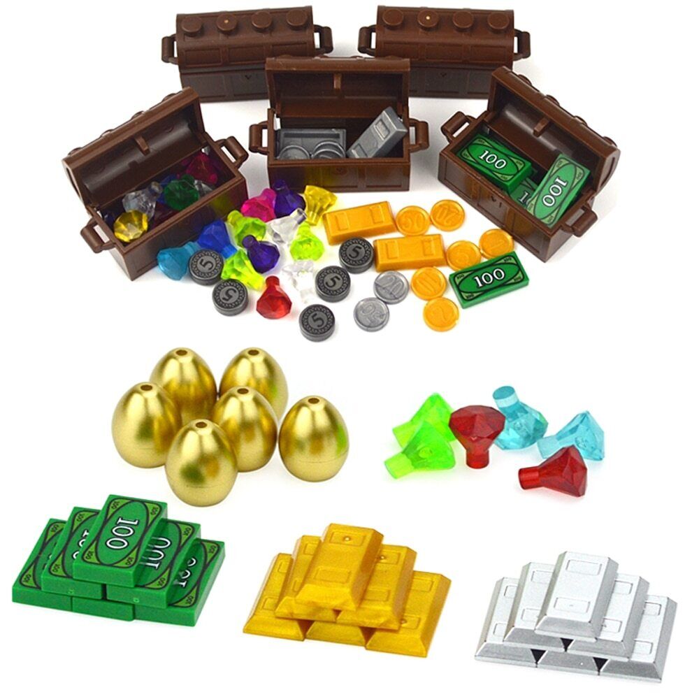 Treasure Gold Silver Diamond Jewel Dollar For Lego Building Block Brick Sets DIY - - The Drift Art Co.