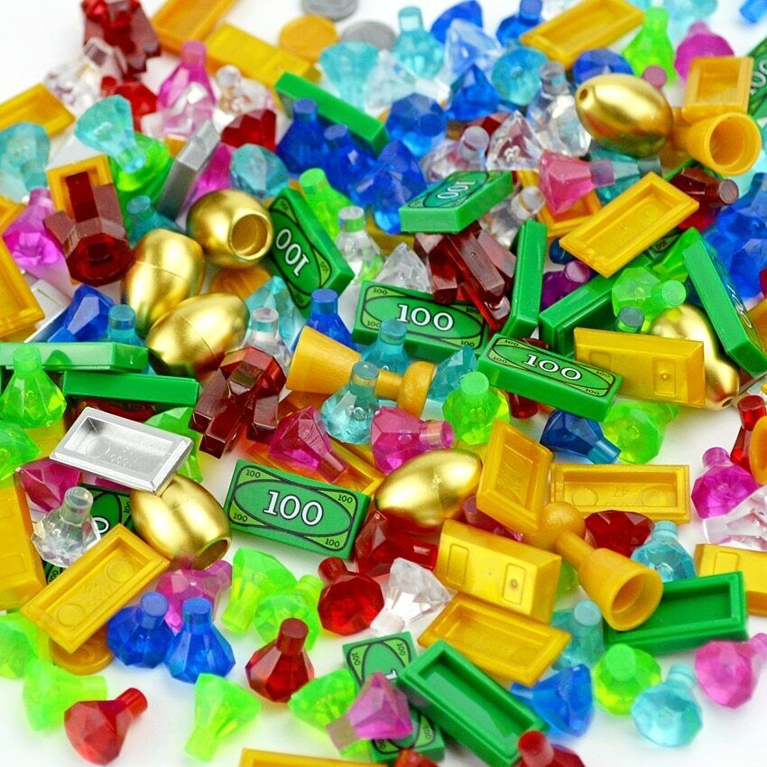 Treasure Gold Silver Diamond Jewel Dollar For Lego Building Block Brick Sets DIY - Plant & Flower - - The Drift Art Co.