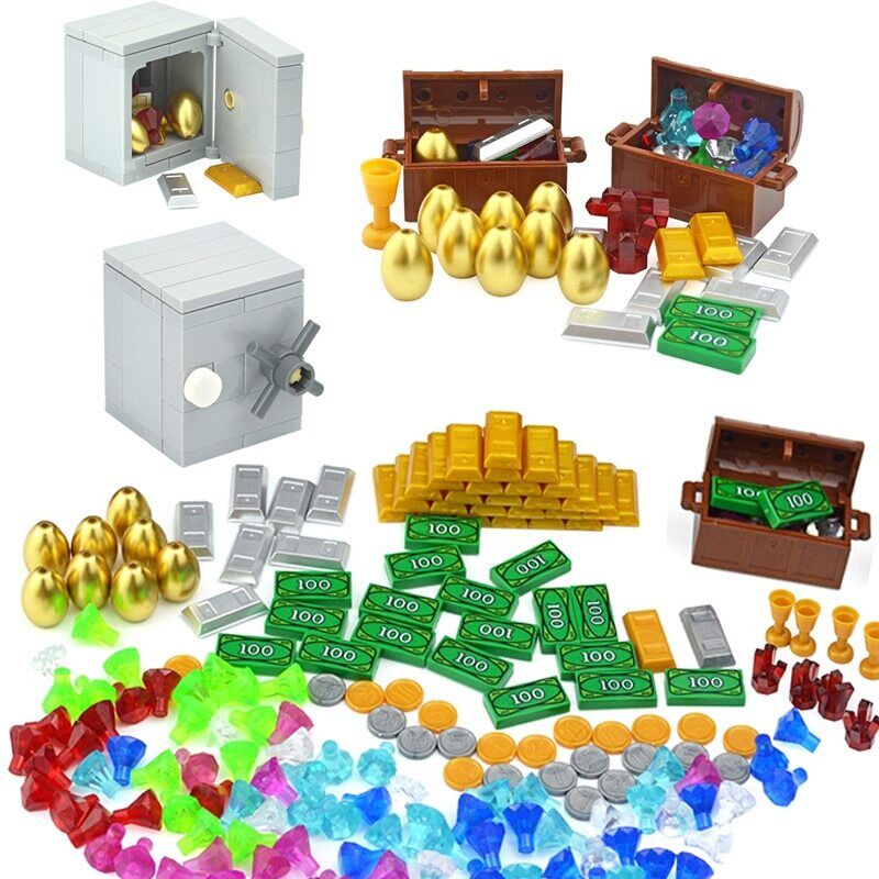 Treasure Gold Silver Diamond Jewel Dollar For Lego Building Block Brick Sets DIY - Plant & Flower - - The Drift Art Co.