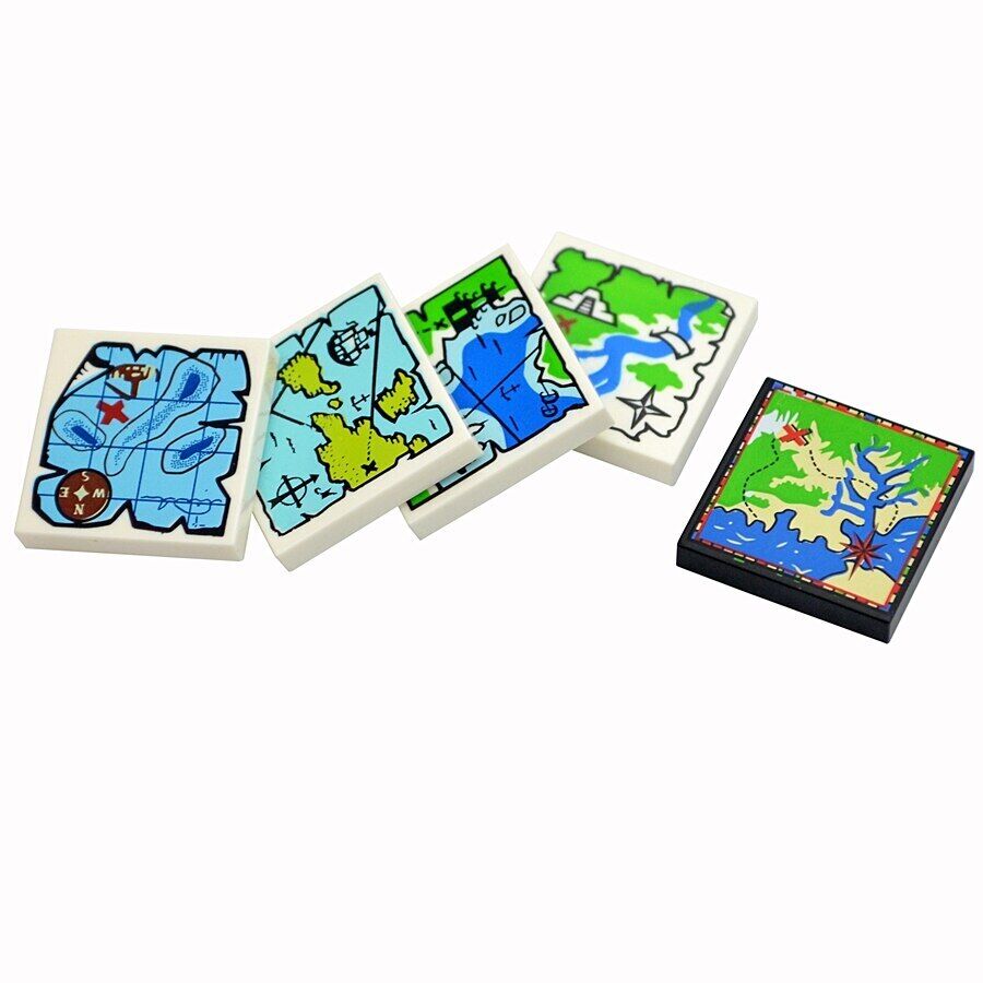 Treasure Navigation Map 10pcs 3068 2x2 For Lego Building Block Brick Sets DIY - - The Drift Art Co.