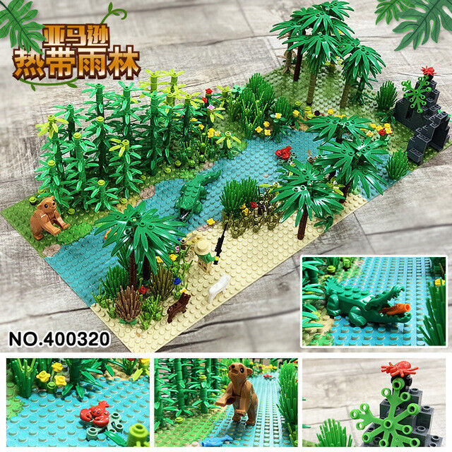 Tropical Rainforest Forest Toy Children Bricks Kids Set Building Blocks DIY - - The Drift Art Co.#variant_sku#