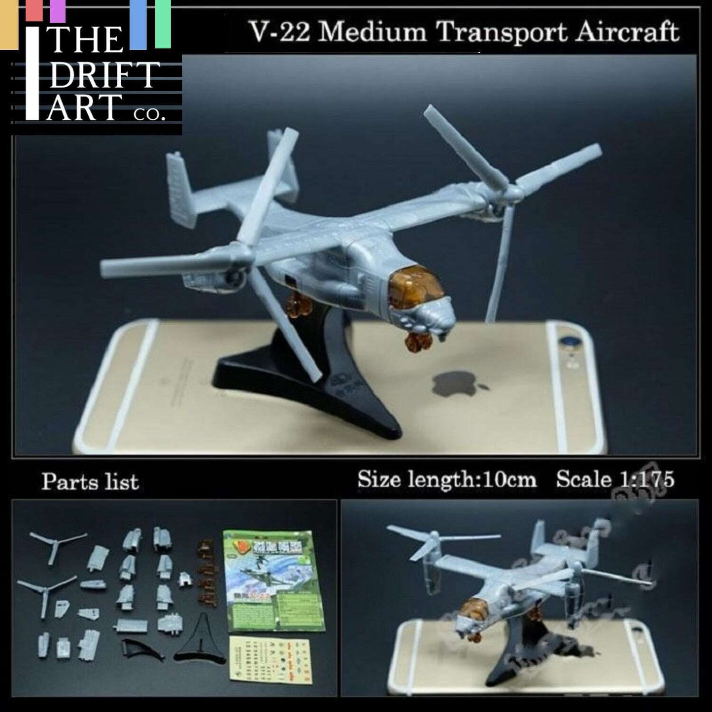 V-22 Osprey V-22 4D Helicopter Aircraft Plane Assembly Kit Model Art Toy - - The Drift Art Co.#variant_sku#