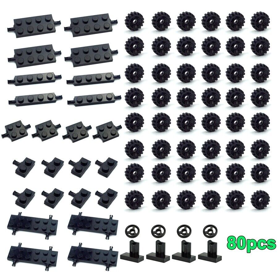 Wheel Axles Pack Car Tires Shaft Plate for Lego Kit Building Blocks Set DIY - - The Drift Art Co.