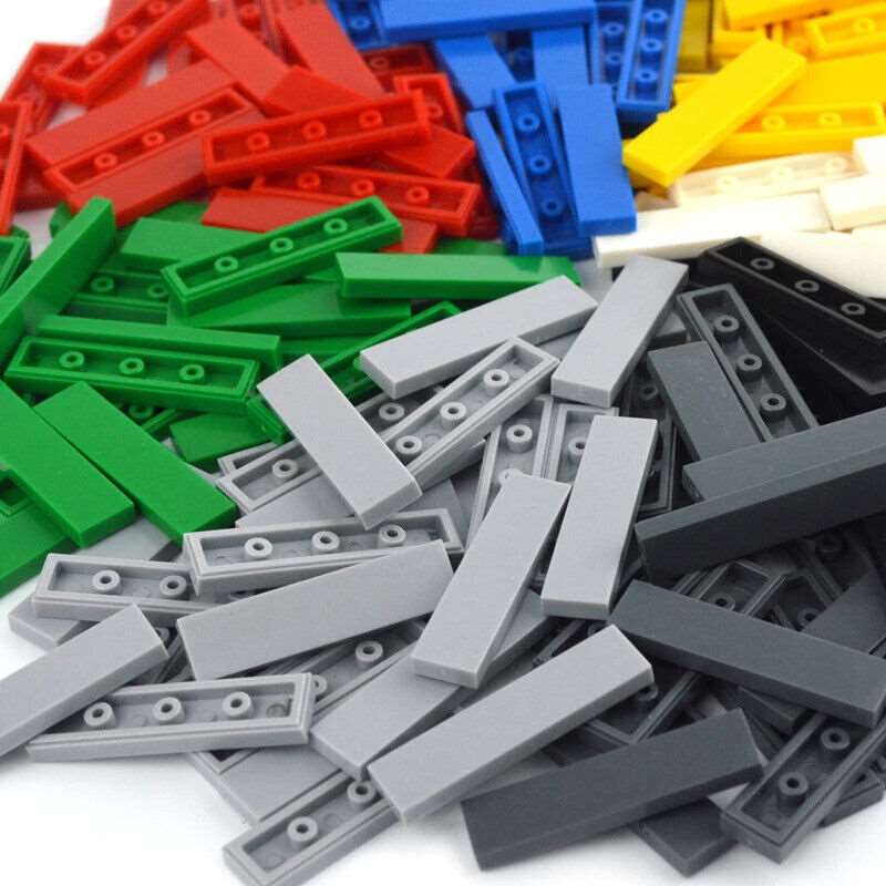 100pcs Ceramic Flat Tile 1x4 2431 Building Blocks Bricks Toy DIY - Many colors - Minifigure -  - The Drift Art Co.