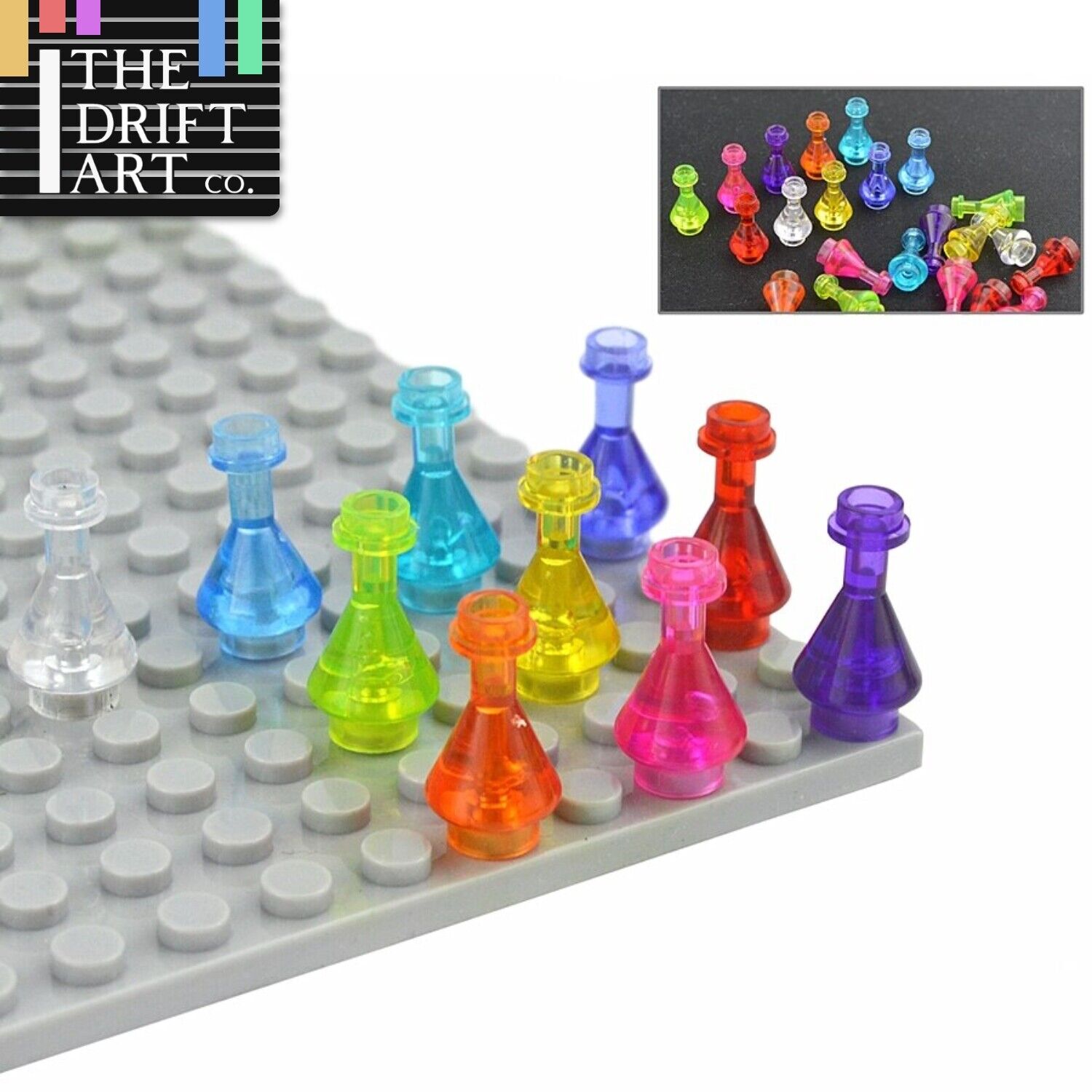 10pcs Bottles Pharmacy Flask 93549 for Lego MOC Building Blocks Brick Toy DIY - Bricks & Blocks -  - The Drift Art Co.