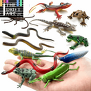 12pcs Frog grasshopper insect snake lizard Animal Miniature Art Toy Figure Doll - Action Figure -  - The Drift Art Co.