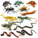 12pcs Frog grasshopper insect snake lizard Animal Miniature Art Toy Figure Doll - Action Figure -  - The Drift Art Co.