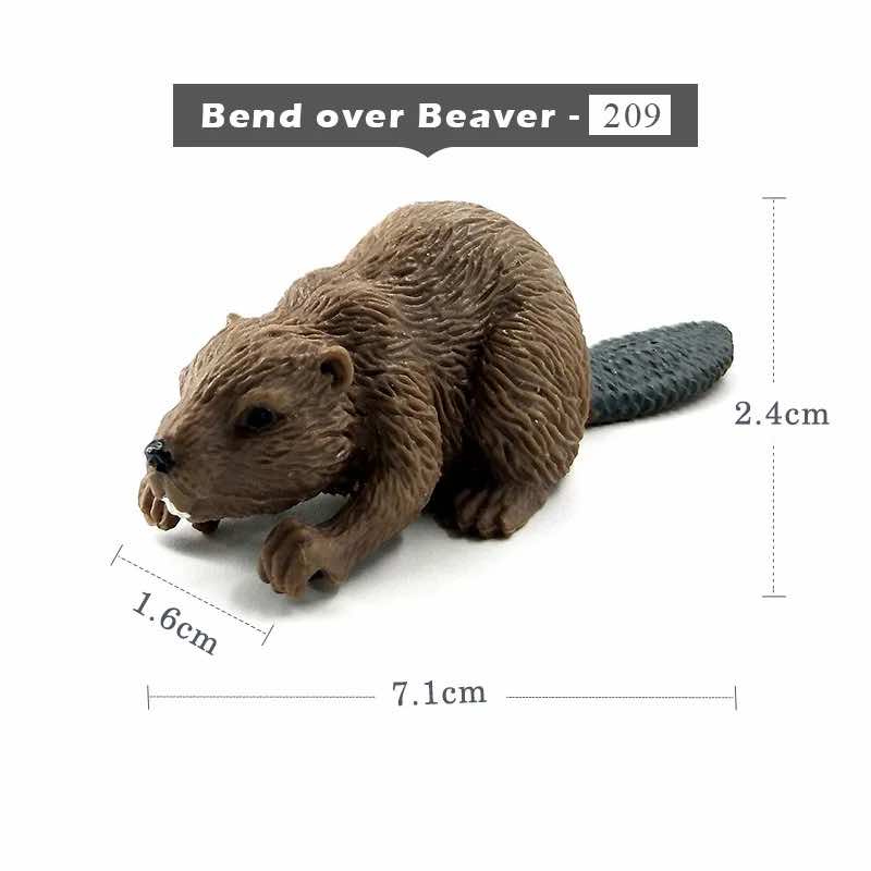 1pc Badger Wolverine Anteater Beaver Animal Miniature Art Toy Figure Doll DIY -  - The Drift Art Co.