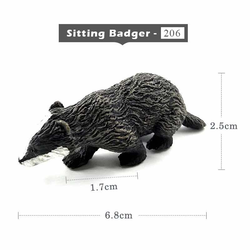 1pc Badger Wolverine Anteater Beaver Animal Miniature Art Toy Figure Doll DIY -  - The Drift Art Co.