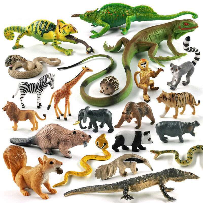 1pc Lizard Centipede Snake Squirrel Jungle Animal Miniature Art Toy Figure Doll - Action Figure -  - The Drift Art Co.
