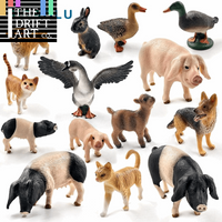 1pc Pig Cat Dog Rabbit Goat Sheep Duck Animal Miniature Art Toy Figure Doll - Action Figure -  - The Drift Art Co.