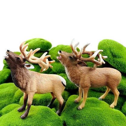 1pc Sika Deer Reindeer Elk Simulation Animal Miniature Art Toy Figure Doll DIY -  - The Drift Art Co.