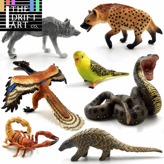 1pc Simulation Wolf Kangaroo Bird Snake Animal Miniature Art Toy Figure Doll